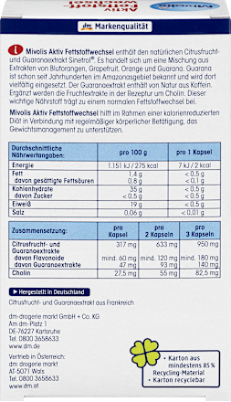 Aktiv Fettstoffwechsel Kapseln 45 St. Mivolis