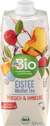 Biała herbata z brzoskwinią i maliną dmBio