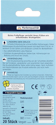 Balea Hühneraugen Druckschutzringe  Balea