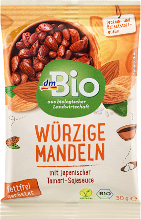Mandeln würzig mit japanischer Tamari-Sojasauce dmBio