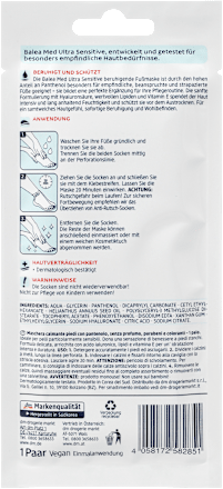 Maska na nohy Ultra Sensitive, ponožky (1 pár) Balea med