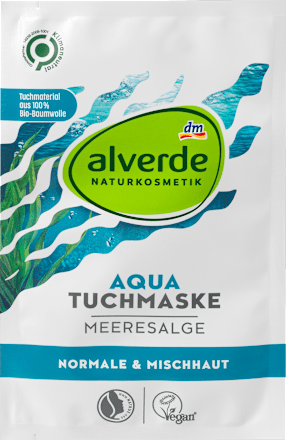 Aqua Tuchmaske Meeresalge alverde NATURKOSMETIK