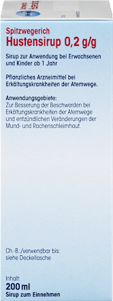 Spitzwegerich Hustensirup  Mivolis