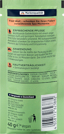 Kryształki do kąpieli stóp Feel Well Balea