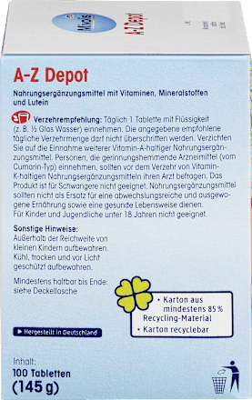 A-Z Depot, Tabletten, 100 St. Mivolis
