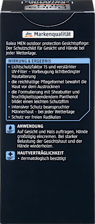 Tagespflege Outdoor Protection Gesichtspflege Balea MEN