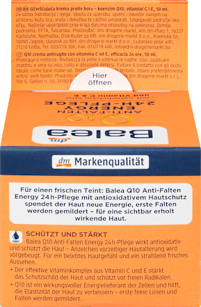 Gesichtscreme Q10 Anti Falten Energy 24h  Balea