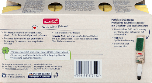 Gąbki do zmywania garnków, żółte Profissimo