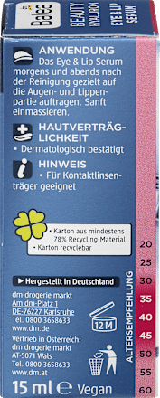 Serum pod oczy i na okolice ust Beauty Hyaluron Balea