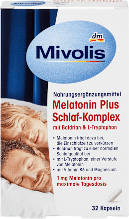 Nahrungsergänzungsmittel Melatonin Plus Schlaf-Komplex Mivolis