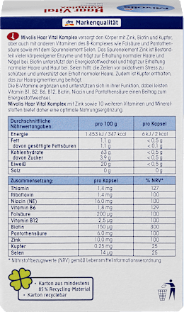 Kompleks vitamina za kosu, kapsule, dodatak ishrani Mivolis