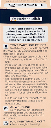 Krem BB na dzień, wyrównujący koloryt, do średniej karnacji Balea