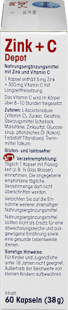 Zink + C Depot Kapseln 60 St. Mivolis