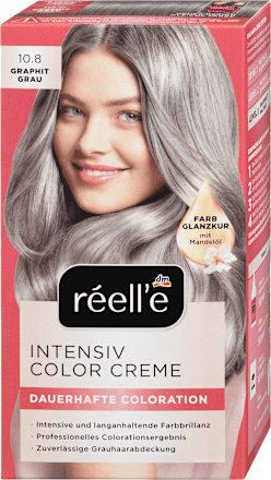 barva na vlasy Intensiv Color Creme, 10.8 grafitově šedá  réell‘e