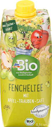 Kindertee, Fenchel mit Apfel-Traubensaft dmBio