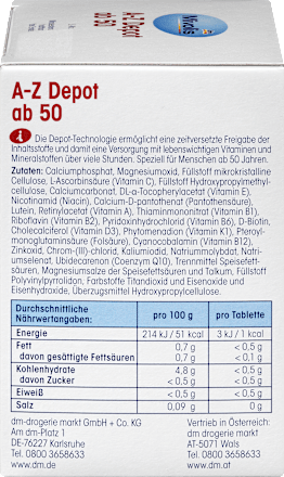 A-Z Depot ab 50, Tabletten, 100 St Mivolis