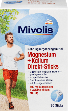 Magnesium + Kalium Direkt-Sticks 30 St. Mivolis