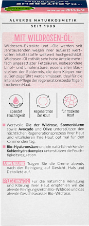 Noćna krema za lice - divlja ruža alverde NATURKOSMETIK