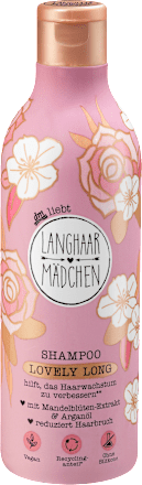 Sampon Lovely Long, mandulavirággal és argánolajjal Langhaarmädchen