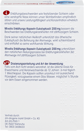 Erkältungskapseln Eukalyptusöl Mivolis