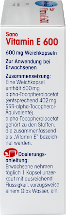 Sano Vitamin E 600, Weichkapseln Mivolis
