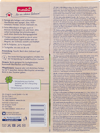 Ścierka do okien z mikrofibry 2w1 Profissimo