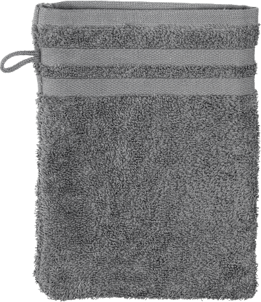 Waschlappen aus Frottee grau 100 % Bio-Baumwolle GOTS-zertifiziert ebelin