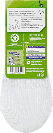 Füßlinge mit Bio-Baumwolle weiß Gr. 39-42 Fascino