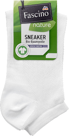 Sneaker Airmesh mit Bio-Baumwolle, Gr. 35-38, weiß Fascino