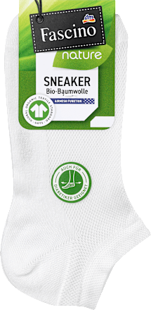 Sneaker Airmesh mit Bio-Baumwolle, Gr. 39-42, weiß Fascino