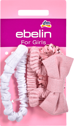 For Girls Scrunchie rosa und weiß ebelin