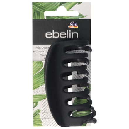 skřipec do vlasů RAW, velký - černý ebelin