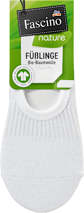 Füßlinge mit Bio-Baumwolle weiß Gr. 39-42 Fascino