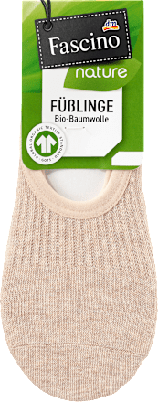 Füßlinge mit Bio-Baumwolle beige Gr. 35-38 Fascino