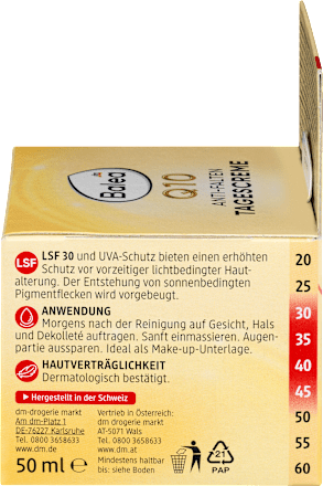 Q10 dnevna krema za lice, protiv bora, SPF 30 Balea
