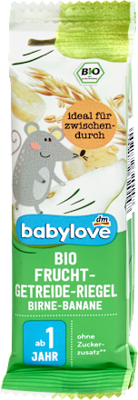 Bio Frucht-Getreide-Riegel Birne-Banane babylove