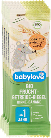 Bio Frucht-Getreide-Riegel Birne-Banane babylove
