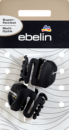 Flexible Haarklammern Matt Optik - Schwarz ebelin