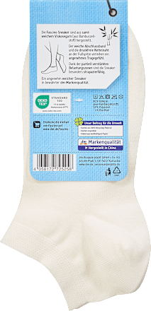 Sneaker Socken mit Bambus-Viskose weiß Gr. 35-38 Fascino
