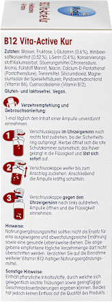 B12 Vita-Active Kur + Eiweißbausteine + B-Vitamine, hochdosiert, 10 Trinkfläschchen Mivolis