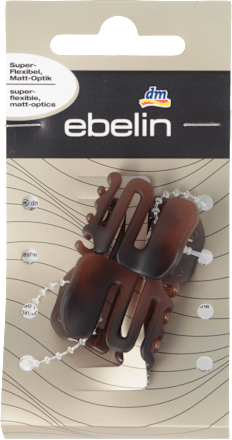 Щипки за коса, матово черно-кафяви ebelin