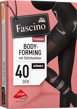 Strumpfhose Bodyforming mit Stütz-Funktion schwarz Gr. 38/40, 40 DEN Fascino
