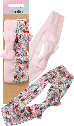 Haarbänder mit Schleife rosa/geblümt ebelin