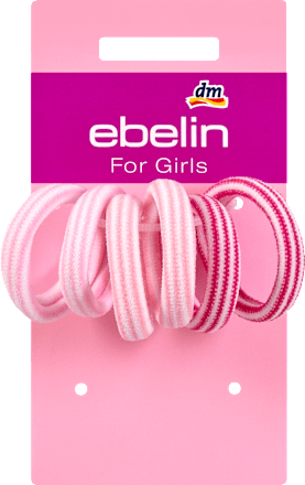 For Girls Haargumi rosa gestreift ebelin