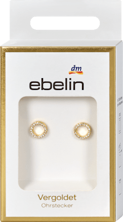 Ohrstecker vergoldet mit Glitzersteinchen (1 Paar) ebelin