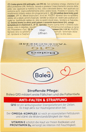 Q10 dnevna krema za lice, protiv bora, SPF 30 Balea
