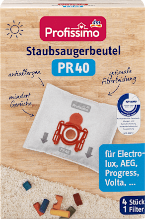 Vrečke za sesalec (PR 40), 4 vrečke + 1 filter Profissimo