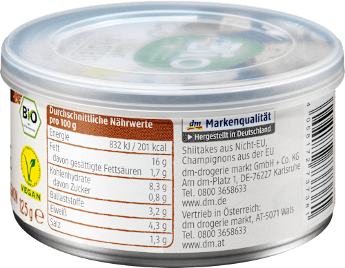 Био пастет с гъби шийтаке и печурки dmBio