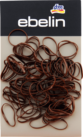 Silikonske gumice za kosu, uske – smeđa ebelin