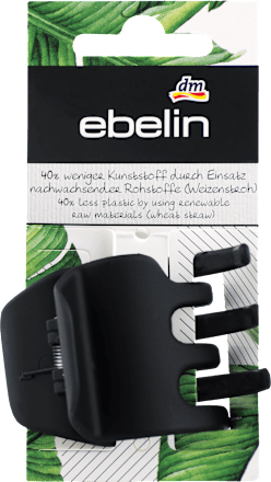 skřipec do vlasů, malý, matný černý ebelin